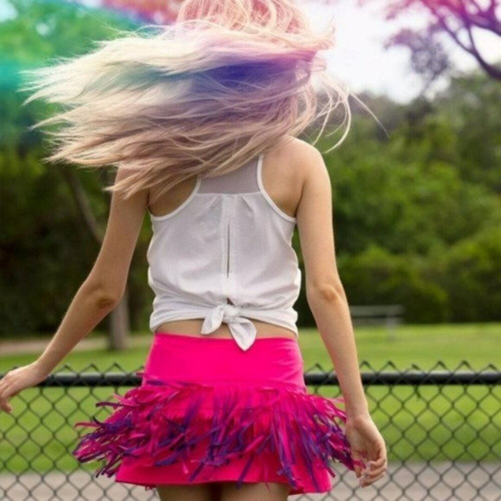 Lucky in Love Fringe Tennis Skirt
